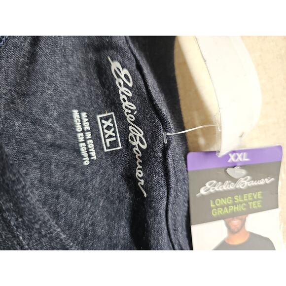 Eddie Bauer Men's Crewneck Graphic Tee Long Sleeve T-Shirt Size XXL Gorpcore - Picture 6 of 8